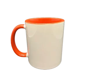 Mug orange à personnaliser