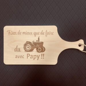 Planche à découper personnalisé – tracteur Papy